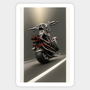 Moto chopper from the future №0025 Sticker